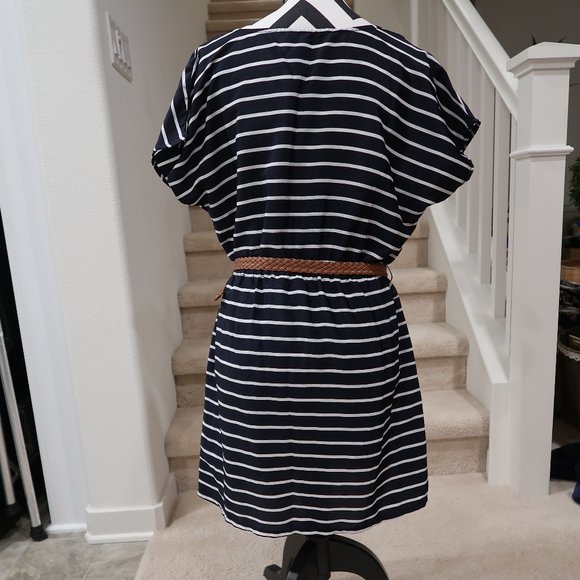 Striped Dress with Belt - Picture 4 of 7